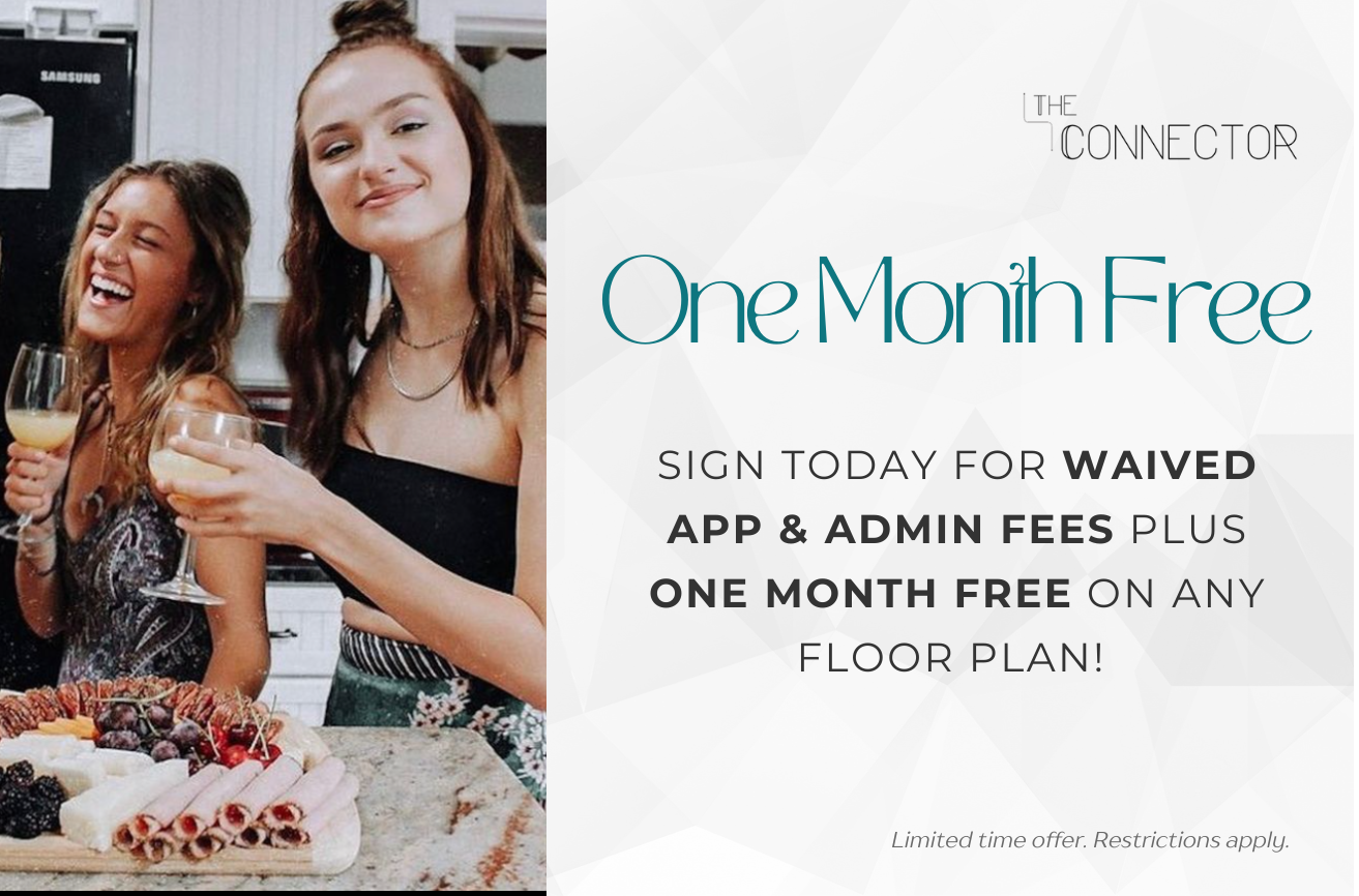 Sign today for waived app & admin fees plus one month free on any floor plan!